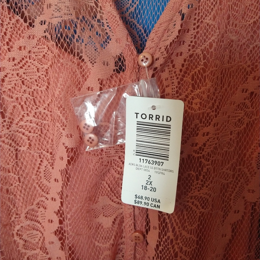 Blush pink lace dress new with tags from Torrid